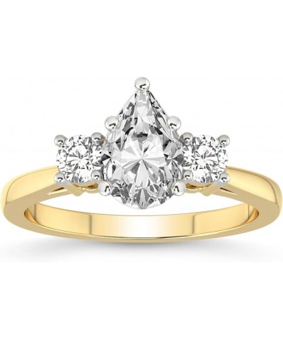 1 ct - 5 ct IGI Certified Lab Grown Diamond Ring | 14K Or 18K White, Yellow Or Rose Gold | Intricacy Three Stone Diamond Ring...