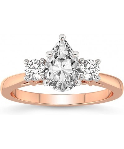 1 ct - 5 ct IGI Certified Lab Grown Diamond Ring | 14K Or 18K White, Yellow Or Rose Gold | Intricacy Three Stone Diamond Ring...