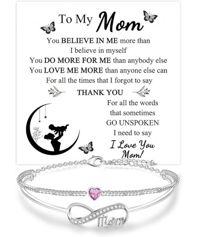 ???????? ???????? for Mom Birthday ???? ??? ??? from Daughter Son Birthstone Bracelets for Women Mother Mama Bonus Mom Stepmo...