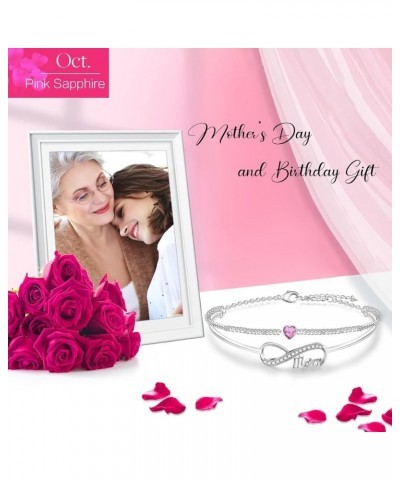 ???????? ???????? for Mom Birthday ???? ??? ??? from Daughter Son Birthstone Bracelets for Women Mother Mama Bonus Mom Stepmo...