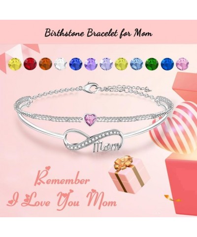 ???????? ???????? for Mom Birthday ???? ??? ??? from Daughter Son Birthstone Bracelets for Women Mother Mama Bonus Mom Stepmo...