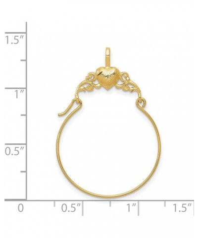 14k Yellow Gold Polished Heart Charm Holder $54.00 Bracelets