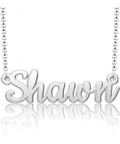 Custom Name Necklace Personalized 18K Gold Plated Nameplate Initial Necklaces Gift for Women Shawn $15.90 Necklaces