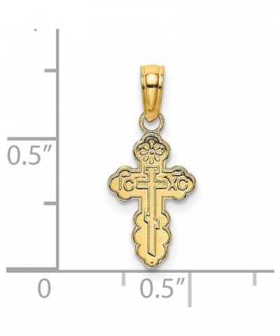 14k Yellow Gold Mini Budded IC XC Eastern Orthodox Cross Pendant $28.16 Pendants