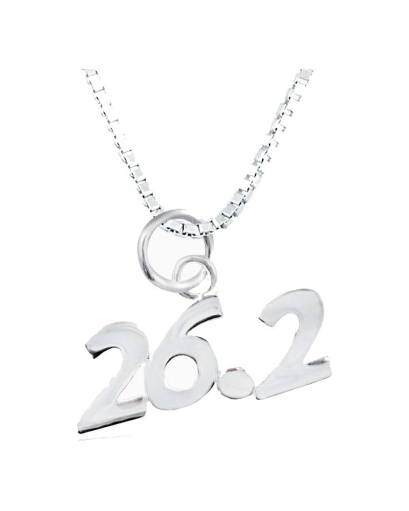 26.2 Marathon Necklace | .925 Sterling Silver Necklace | 16" Cable Link Chain $17.39 Necklaces