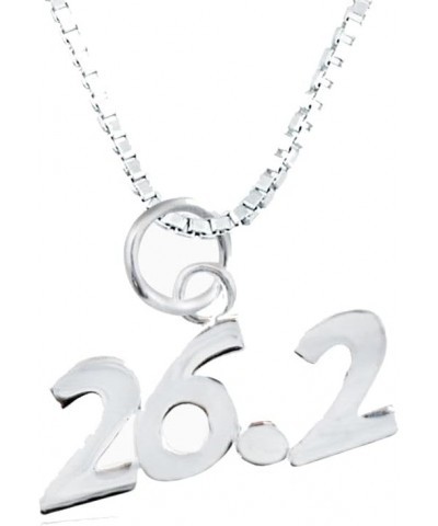 26.2 Marathon Necklace | .925 Sterling Silver Necklace | 16" Cable Link Chain $17.39 Necklaces