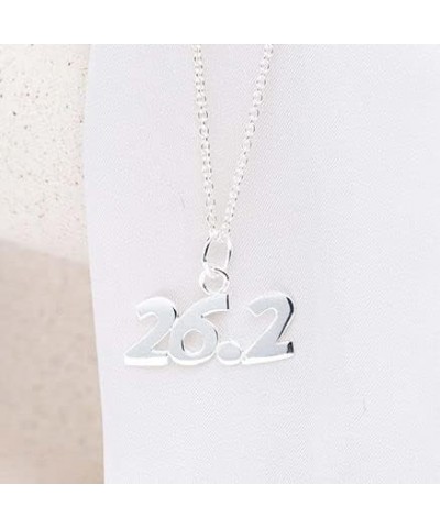 26.2 Marathon Necklace | .925 Sterling Silver Necklace | 16" Cable Link Chain $17.39 Necklaces