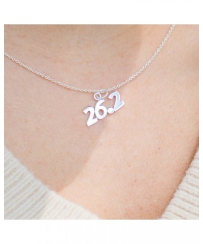 26.2 Marathon Necklace | .925 Sterling Silver Necklace | 16" Cable Link Chain $17.39 Necklaces