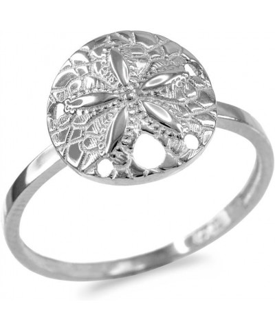 LABLINGZ Dainty 925 Sterling Silver Sand Dollar Ladies Ring $13.49 Rings