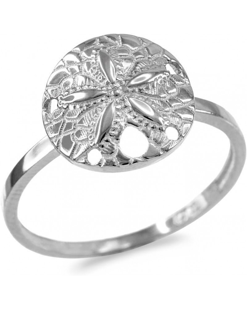 LABLINGZ Dainty 925 Sterling Silver Sand Dollar Ladies Ring $13.49 Rings