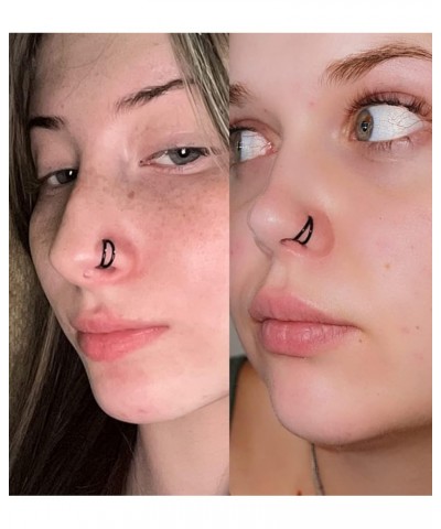 Nose Rings Nose Piercings Nose Rings Hoops Nose Ring Surgical Steel Nose Ring 20g Nose Piercings Jewelry Double Hoop Nose Rin...