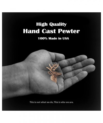 Handcrafted Deer and Elk Pins for Hunting Enthusiasts - Antler Shed, Bugling, Mule, Whitetail, Blacktail - Pewter, Copper, Go...