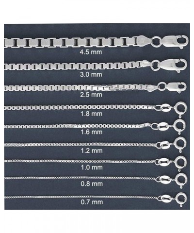 Sterling Silver Box Chain 1mm-12mm Made in Italy Solid 925 Womens Mens Necklace 14-30 1.1mm-24 $7.17 Necklaces