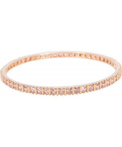 CZ Zirconia Gold Tone Red White Diamond Elegant Bollywood Indian Bangles Jewelry Women Champagne 2.6 Inches $11.76 Bracelets