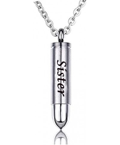 Celtic Cross Bullet Urn Necklaces for Ashes Cremation Jewelry Keepsake Memorial Pendant Sister-Stainless Steel $10.43 Necklaces