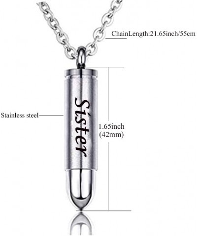 Celtic Cross Bullet Urn Necklaces for Ashes Cremation Jewelry Keepsake Memorial Pendant Sister-Stainless Steel $10.43 Necklaces