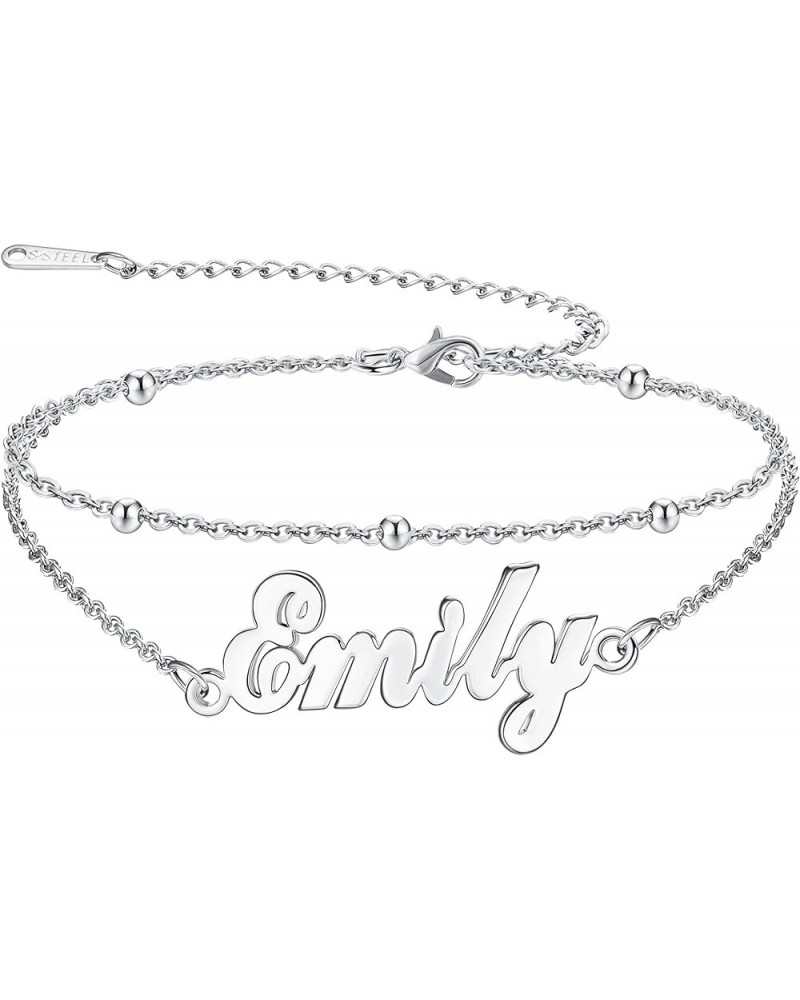 Name Anklet Personalized,Name Anklets for Women ,Custom Anklet,Ankle Bracelet with Name,Anklet Bracelets With Names ,18K Gold...