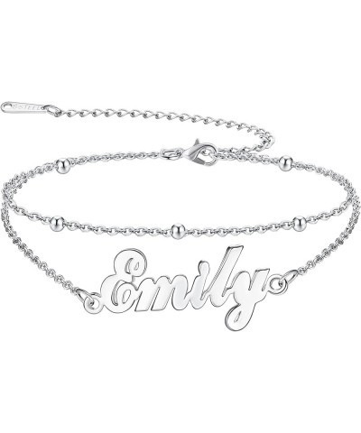 Name Anklet Personalized,Name Anklets for Women ,Custom Anklet,Ankle Bracelet with Name,Anklet Bracelets With Names ,18K Gold...