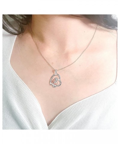 Mother Daughter Necklace 925 Sterling Silver Mermaid/Lucky Elephant/Panda Animal Necklace moon pendant Love you forever Jewel...