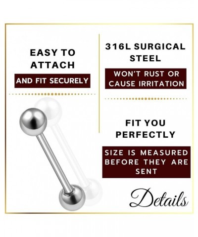 3Pcs Surgical Steel 20g-14g Barbell Earrings Piercing Jewelry Helix Eyebrow Daith Cartilage Tragus Rook More Choices D03-3pcs...