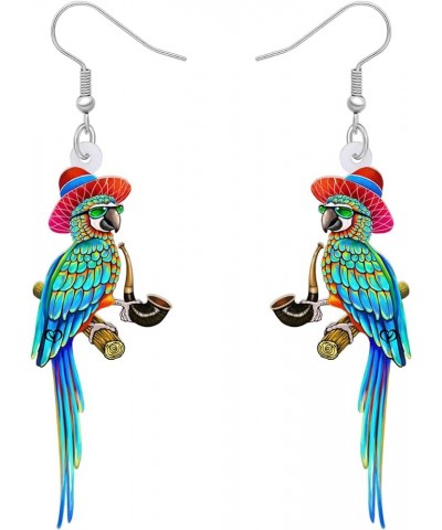 Acrylic Adorable Hawaii Macaw Parrot Earrings Birds Animals Dangle Jewelry Fun Gifts for Women Girls Kids Trendy Party Favors...