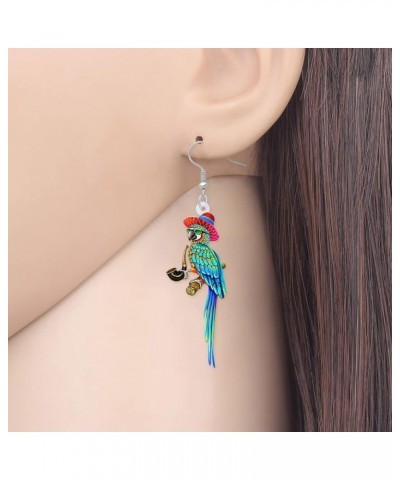 Acrylic Adorable Hawaii Macaw Parrot Earrings Birds Animals Dangle Jewelry Fun Gifts for Women Girls Kids Trendy Party Favors...