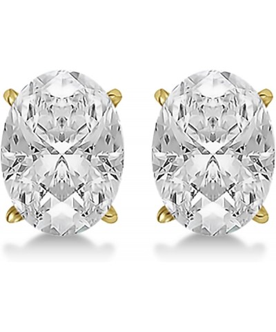 10K 14K 18K Real Gold Moissanite Stud Earrings with Push Backs,Solid Gold Emerald/Heart/Oval/Pear/Princess/Round Cut Moissani...