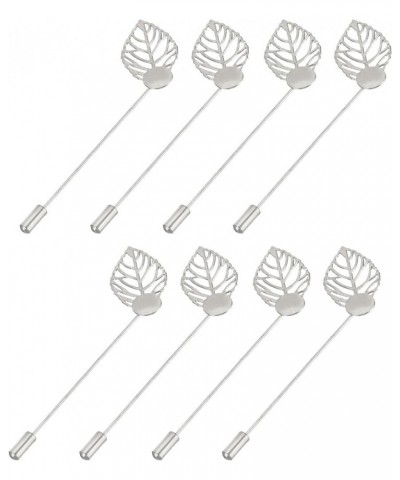 Leaf Brooch Pins 3.3 Inch Metal Tray Stick Lapel Pin Long Needle Clips for Women Men Badge Scarf Hat, Gold Tone, 20pcs White ...