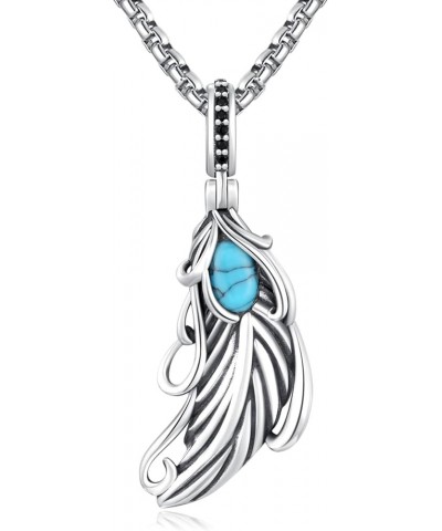 Viking/Wolf/Lion Necklace for Men 925 Sterling Silver Viking Pendant Norse Jewelry Feather $34.44 Necklaces