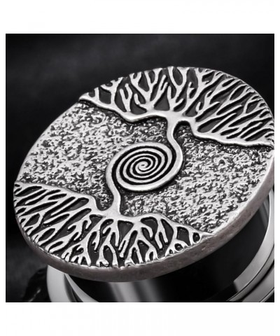 Life Tree Earrings Piercing Plugs Screw Back Stainless Steel Gauges Tunnels. S8576G 3/4"(19mm) $10.25 Body Jewelry