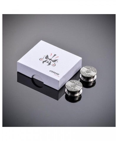 Life Tree Earrings Piercing Plugs Screw Back Stainless Steel Gauges Tunnels. S8576G 3/4"(19mm) $10.25 Body Jewelry