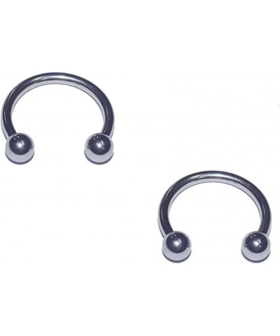 2x Pieces 14 16 18 Gauge 14g 16g 18g 316L Stainless Steel Circular Barbell Horseshoe Septum Nipple Tragus Ring Earring Pierci...