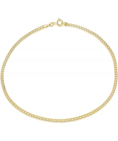 14K Solid Gold Italian Chain Figaro, Rope, Mariner, Box, Cuban 14 Karat Anklet for Women & Girls Comes With Gift Box - Made i...