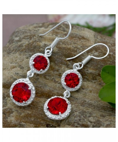 AAA+ Quality Crystal Earrings For Women Dangle, Dangle Earrings For Women, Birthstone Color Crystal Dangle Earrings, Round St...