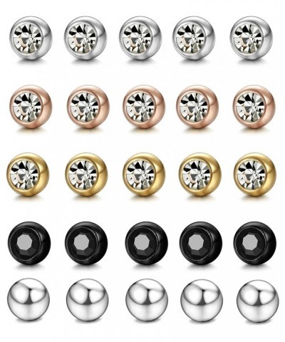 25Pcs 14-16G Stainless Steel Replacement Balls Piercing Balls Barbell Parts Jewelry 3-6mm A:16G,Ball Diameter:3mm $9.35 Body ...