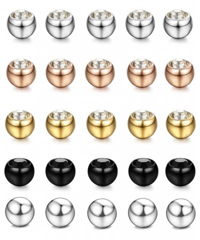 25Pcs 14-16G Stainless Steel Replacement Balls Piercing Balls Barbell Parts Jewelry 3-6mm A:16G,Ball Diameter:3mm $9.35 Body ...