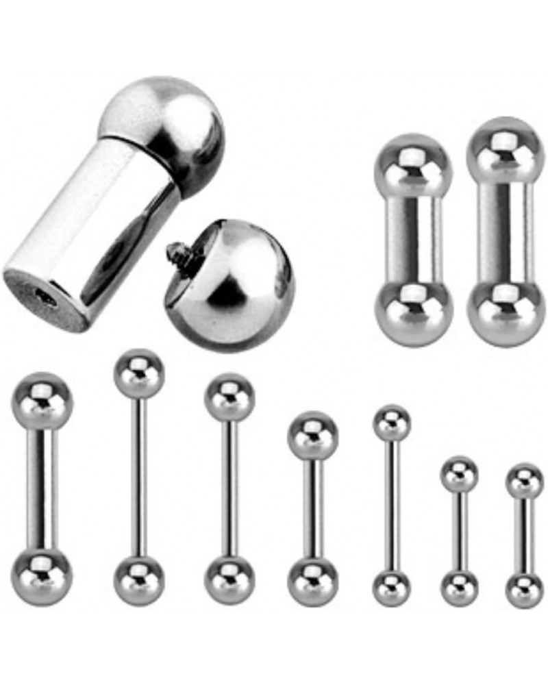 Internally Threaded 316L Surgical Steel WildKlass Barbell (Sold by Piece) 14 GA, Length: 12mm, Ball: 5mm $9.89 Body Jewelry