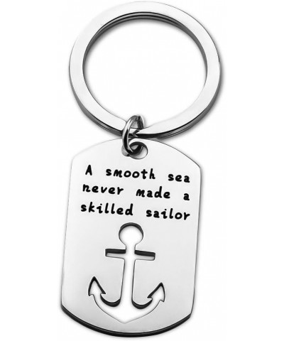 Sailors Gift A Smooth Sea Never Made A Skilled Sailor Keychain Anchor Jewelry for Sailing Enthusiast Sailor Keychain $9.73 Ne...