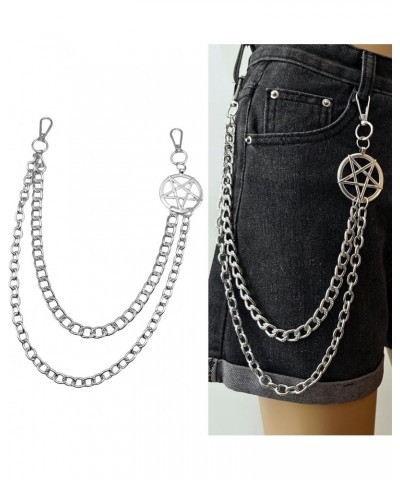 Star Pattern Waist Chain Waist Chain Punk Pants Chain Metal Jeans Chain Geometric Hip-hop Multi-layered Stars Waist Belt Chai...