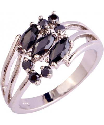 925 Sterling Silver Created Emerald Quartz Filled Bypass Band Ring A-Black $4.23 Rings