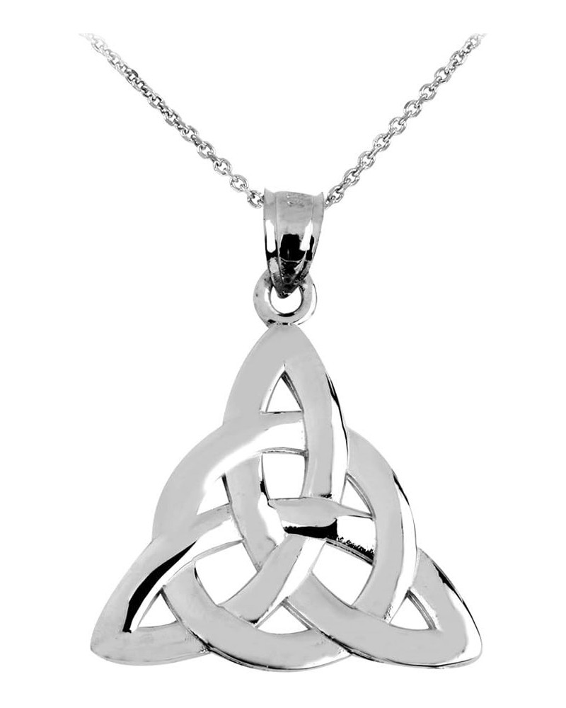 925 Sterling Silver Traditional Celtic Trinity Knot Pendant Necklace - Choice of Style 20" Chain $7.64 Pendants