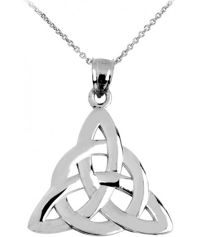 925 Sterling Silver Traditional Celtic Trinity Knot Pendant Necklace - Choice of Style 20" Chain $7.64 Pendants