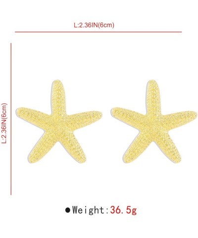 Gold Starfish Earrings Stud Silver Starfish Necklace for Women Gold Beachy Earrings Beach Necklace Summer Jewelry 1_Silver St...