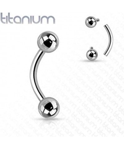 Internally Threaded Grade 23 Solid Titanium Curved WildKlass Barbells (Sold by Piece) 14 GA, Length: 11mm, Ball: 4mm $9.27 Bo...