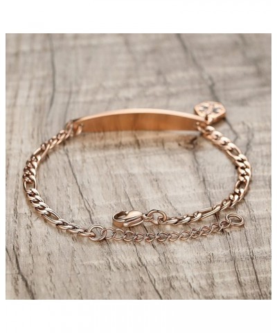 Medical id bracelets for women 7-8.5 inch Fashion Rose gold Medical alert ID bracelets Rose Gold asthma $14.49 Bracelets