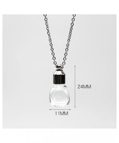 Blood Vial Necklace Stainless Steel Glass Heart Vial Perfume Bottle Cremation Urn Pendant Necklace for Women Keepsake Memoria...