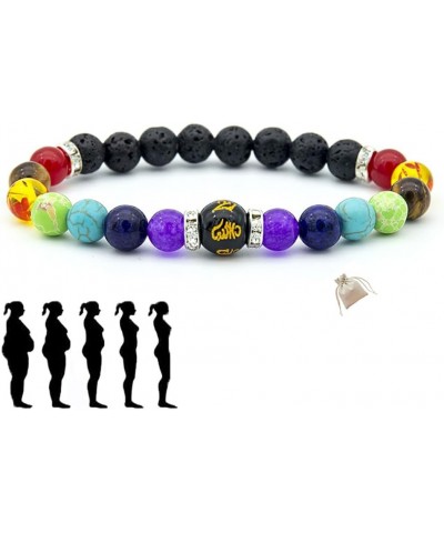 Pulsera Arus 7 Chakras Bracelet For Women Men, 2Pcs/Set Pulsera De Los Para Mujer Health Bangle Lymphatic Drainage 8mm Lava R...