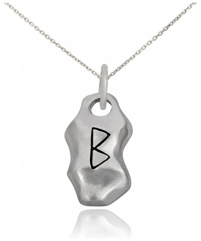 The Elder Futhark Viking Runes Silver Pewter Charm Necklace Pendant Jewelry Berkana Mother Earth Birth-Chain $8.15 Necklaces