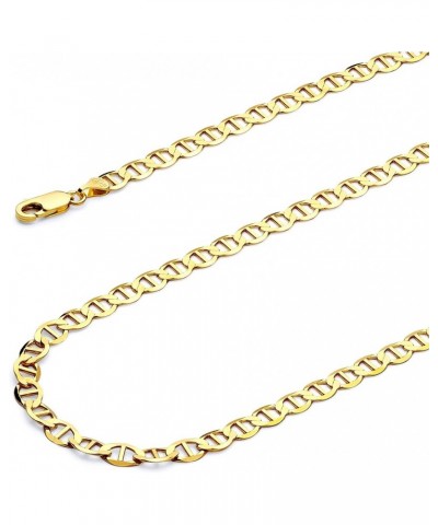 14K Hollow Gold Mariner Chains (Select Options) 7.5 Inches Yellow Gold $339.84 Necklaces