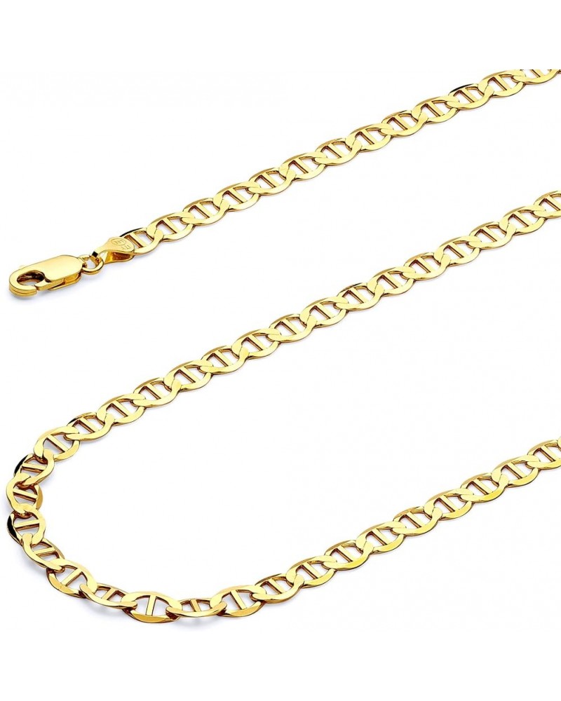 14K Hollow Gold Mariner Chains (Select Options) 7.5 Inches Yellow Gold $339.84 Necklaces